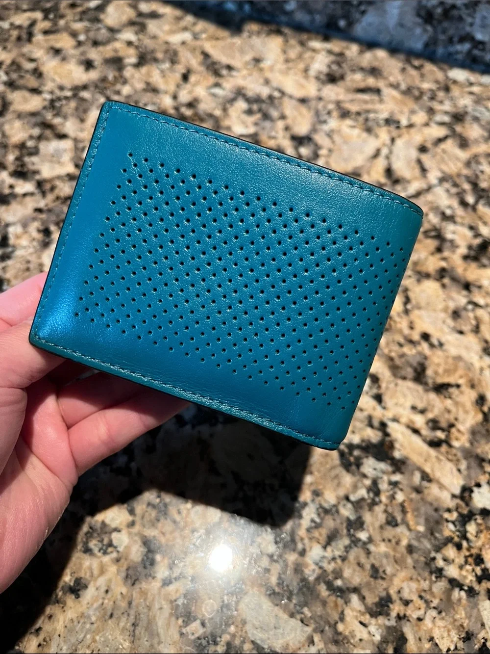 Coach leather card